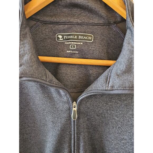 Pebble Beach men's performance golf 1/4 zip pullover, grey heather size Large - Picture 5 of 8